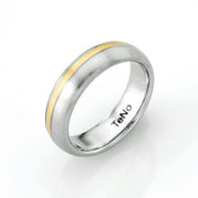 TENO Stainless Steel and 18K Yellow Gold TaMor Love Ring - FINAL SALE